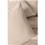 Parure de lit - 1 housse de couette 220 x 240 cm + 2 taies d'oreiller 60 x 60 cm - 100% coton ranforcé - Beige