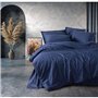 Parure de lit - 1 housse de couette 220 x 240 cm + 2 taies d'oreiller 60 x 60 cm - 100% coton ranforcé - Bleu