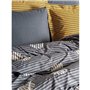 Parure de lit - 1 housse de couette 220 x 240 cm + 2 taies d'oreiller 60 x 60 cm - 100% coton ranforcé - Gris