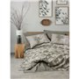 Parure de lit - 1 housse de couette 220 x 240 cm + 2 taies d'oreiller 60 x 60 cm - 100% coton ranforcé - Kaki