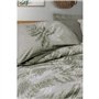 Parure de lit - 1 housse de couette 220 x 240 cm + 2 taies d'oreiller 60 x 60 cm - 100% coton ranforcé - Kaki