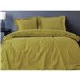 Parure de lit - 1 housse de couette 220 x 240 cm + 2 taies d'oreiller 60 x 60 cm - Satiné 100% coton - Vert