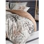 Parure de lit - 1 housse de couette 220 x 240 cm + 2 taies d'oreiller 60 x 60 cm - Satiné 100% coton - Gris