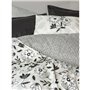Parure de lit - 1 housse de couette 220 x 240 cm + 2 taies d'oreiller 60 x 60 cm - 100% coton ranforcé - Noir