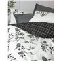 Parure de lit - 1 housse de couette 220 x 240 cm + 2 taies d'oreiller 60 x 60 cm - 100% coton ranforcé - Anthracite