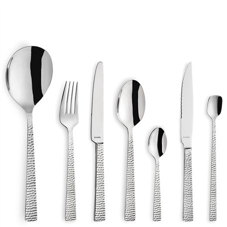 Amefa FELICITY Ménagère de 42 pièces | Poli brillant | Passe au lave-vaisselle | Acier inoxydable 18/0 | Lame 13/0 | Poignée mar
