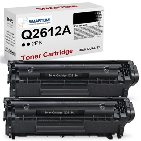 SMARTOMI Q2612A 12A Toner Cartouches Compatible Remplacer pour HP Laserjet 1010 1012 1015 1018 1020 1022 1022N 1022NW 3010 3015