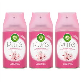 Air Wick Lot de 3 désodorisants en forme de fleur de cerisier pur vaporisateur rafraîchissant 250 ml