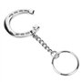 Pssopp Porte-clés en Fer à Cheval Porte-clés en Fer à Cheval Hautement Poli Cadeaux de Faveur Mors de Filet de Cheval en Argent