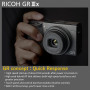 Ricoh GR IIIx Appareil Photo numérique [Focale 40mm] [Equipé d'un capteur CMOS APS-C de 24.2M] [La référence en matière de Prise
