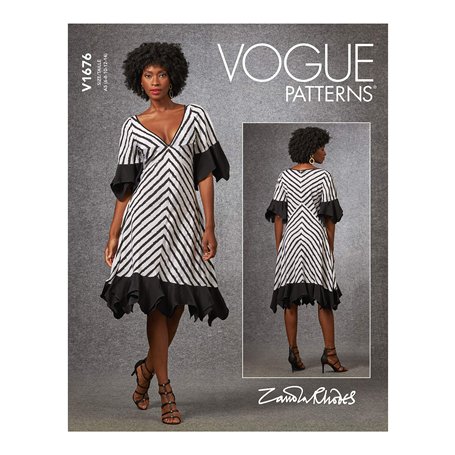 Vogue Pattern V1676E5 Robe Femme E5 (14-16-18-20-22)