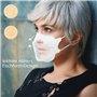 TubeRoo FFP2 Lot de 20 masques blancs en forme de poisson - Fabriqué en Allemagne - Certifié CE - Boucles d'oreilles souples - B