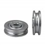 BQLZR Roulement rond Passif en acier Guide Poulie de roue Rail à roulettes Charge 167 kg pour enrouleur de corde de fil d'acier