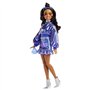 Barbie - Poupée Deluxe Style - Haut et jupe bleu métallisé - Brune - Barbie - JFP42