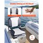 chaise de bateau de pêche pliable avec coussin en éponge épais et cuir PVC imperméable