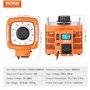 VEVOR Transformateur de tension variable auto 3000 VA, 10 A, entrée 230 V, sortie 0-300 V, régulateur de tension AC LCD 4 fusibl