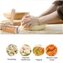 FOCCTS Embossed Rolling Pins, Rouleau à pâtisserie à gravure 3D, Rouleau à pâtisserie en bois sûr naturel avec motif classique