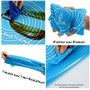 Tiardey Tampon à pétrir en Silicone Bleu 19,7 "x 15,7" pour p?Te à p?tisserie avec mesures Feuille de Table antiadhésive et Glis