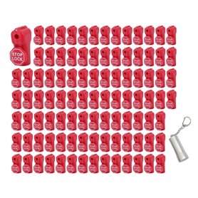 Young Wolf Lot de 100 verrous antivol en plastique rouge 6 mm de diamètre(with Unlock Key) Young Wolf Lot de 100 verrous antivol en plastique rouge 6 mm de diamètre(with Unlock Key)