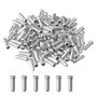 100 Pcs Embouts de Câble de Frein, 12 mm Embouts Câble Vélo en Alliage Embout Frein Velo pour Vélo de Montagne (Argent)