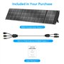 Ecosonique Panneau solaire pliable 300 W DC/QC 3.0 USB-A & USB-C Chargeur de panneau solaire portable avec hub d'alimentation am