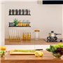 Lot de 4 Porte-épices Murale, Étagères Murales à Épices Avec Adhésif Ou à Visser, Pour Ranger Les Bouteilles De Cuisine, Épices,