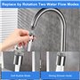 Embout De Robinet Pivotant à 360 °, Aérateur Double Fonction avec 2 Modes, Mousseur Robinet Economie Eau pour Robinet pour évier