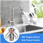 Embout De Robinet Pivotant à 360 °, Aérateur Double Fonction avec 2 Modes, Mousseur Robinet Economie Eau pour Robinet pour évier