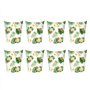 PRETYZOOM Lot De 16 Gobelets En Papier Jetables Avec Motif Tropical - Feuilles De Palmier Et Fleurs D'Hibiscus - IdéAl Pour FêTe