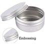 MaoNativey 10pcs 50ml Pot en Aluminium Argenté avec avec Couvercle Petite Boîte Métale Cosmétique Vide Conteneurs Rondes pour Éc