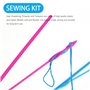 Neikafan 11 Pièces Outil Enfileur d'élastique Métal Enfile Cordon Flexible Boucle Couture d'enfileur Cordon plastique pour Brode