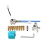 Toaiot Pièces de rechange pour imprimante 3D Kit de buse d'extrudeuse Tita Hotend avec bloc chauffant Tuyau de chauffage V6 Tube