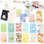 Mikqky 24 Pièces Animé Mignon Bloc Notes Mini