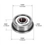 Ruimou Lot de 12 roulements à billes à bride profonde F624zz (4 mm x 13 mm x 5 mm) pour imprimante 3D, pièces de poulie mécaniqu