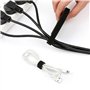 10m Attache Cable,Rouleau Scratch Autocollant,Rouleau Scratch Serre Cable,Sangle Réutilisable Câble Management,pour Ranger et Or