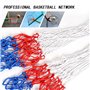 TRKETK 2 Pièces Filets de Basket-Ball Robustes, Filet de Basketball Multicolore Filet de Basket-Ball Professionnel 12 Boucles Ba