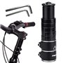 Rlongtou Guidon de vélo surélevé de guidon de vélo VTT avec clés hexagonales pour fourche de 28
