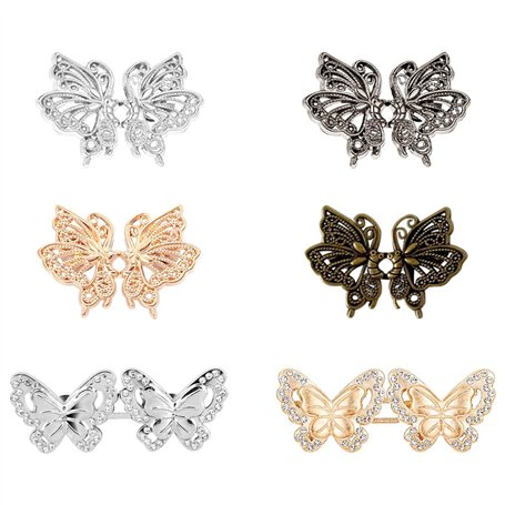 TRKETK 6 Pièces Bouton de Taille Papillon Serre Taille Pantalon Pinces à Boutons Papillon Réglables et Amovibles Boutons de Jean