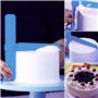 Minzhenamz Lot de 2 grattoirs à gâteau pour application de glaçage, outils de décoration réglables , crème, plastique, spatule, 
