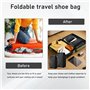 Lot de 4 Sac a Chaussures Voyage,Sac à Chaussures en Tissu Oxford de Grande Capacité,Housses Chaussures Pliable Portable avec Fe