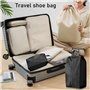 Lot de 4 Sac a Chaussures Voyage,Sac à Chaussures en Tissu Oxford de Grande Capacité,Housses Chaussures Pliable Portable avec Fe
