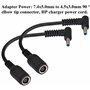 AAOTOKK 90 Degrés DC 7,4mmx5,0mm Femelle à 4,5mmx3mm Mâle d'alimentation Ordinateur Portable Câble Connecteur Charge Câble pour