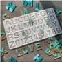 Moule en silicone alphabet, chiffres réutilisables lettres en forme de coeur bijoux fabrication de bijoux moule alphabet inversé