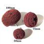 Tête de polissage (brossage) en forme de tampon de récurage - 7 pièces rouges non tissées pour perceuse abrasif avec poignée 1/4