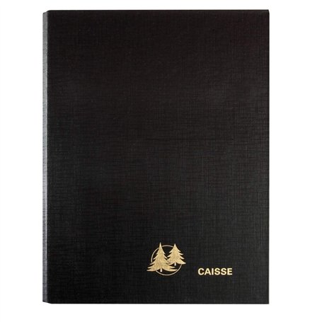 Exacompta 38970E Classeur Vide pour Feuillets Mobiles Perpétuel de Caisse 16 x 24 cm Noir