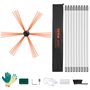 VEVOR Kit de Ramonage Poêle Pellet Cheminée 9 m Brosse de Nettoyage 360° avec 9 Tiges Flexibles Nylon Accessoires Nombreux pour