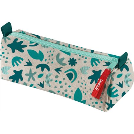 Maped - Trousse Smiling Planet - Trousse Scolaire en Tissu 100% Recyclé - 100% Polyester - Cordelette Easy Zip - 22cm de Longueu