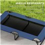 PawHut Lit surélevé pour Chiens Pliable rafraîchissant, lit de Camp pour Animaux en Maille Respirante Pieds en Acier pour intéri