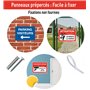 AUA SIGNALETIQUE - Panneau Prépercé (4 Trous) avec Angles arrondis - PVC Rigide 1.5 mm - (300 x 210 mm, Défense de Fumer et de V