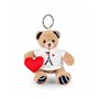 DOUDOU ET COMPAGNIE - Porte-Clés Peluche Ours Paris avec T-Shirt Tour Eiffel & Petit Cœur - 14cm - Mini Peluche à Attacher sur S